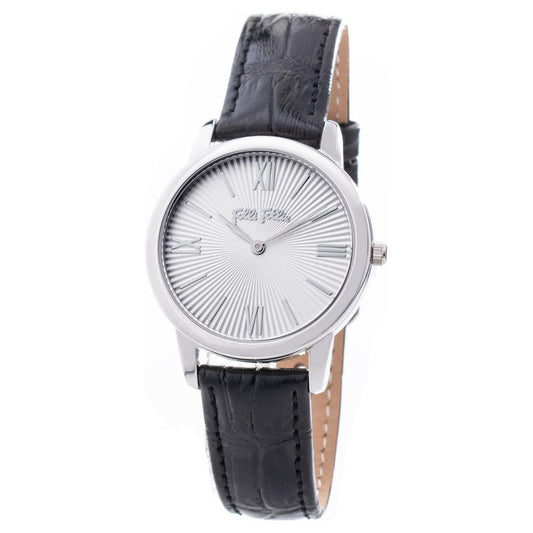 Folli Follie Black Leather Watch FFWF15T032SPWAC