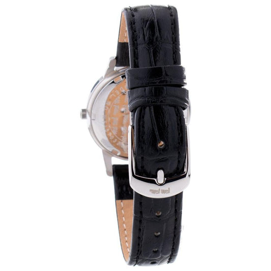 Folli Follie Black Leather Watch FFWF15T032SPWAC