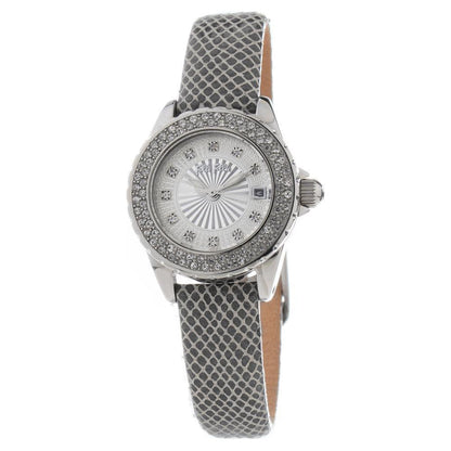 Folli Follie Gray Leather Dress Watch