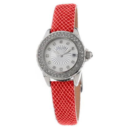 Folli Follie Red Leather Dress Watch