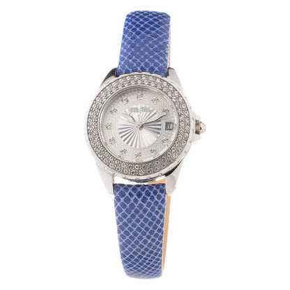 Folli Follie Blue Leather Dress Watch