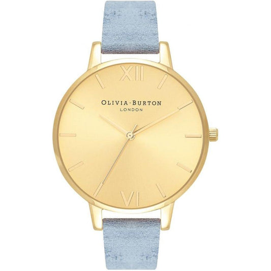 Olivia Burton Blue Artificial Leather Dress Watch