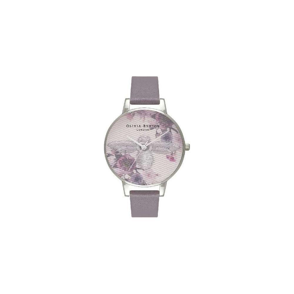Olivia Burton Gray Artificial Leather Dress Watch