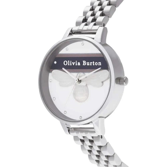 Olivia Burton Silver Stainless Steel Watch OBOB16VS07AC