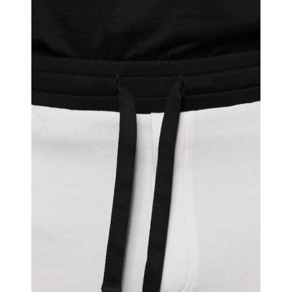Dolce & Gabbana White Cotton Slim Men Jogger Sweatpants Pants