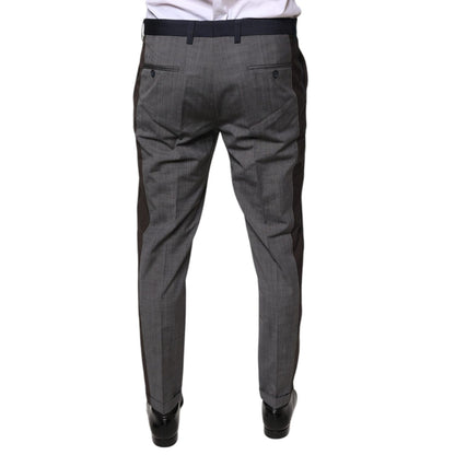 Dolce & Gabbana Black Cotton Wool Formal Dress Pants