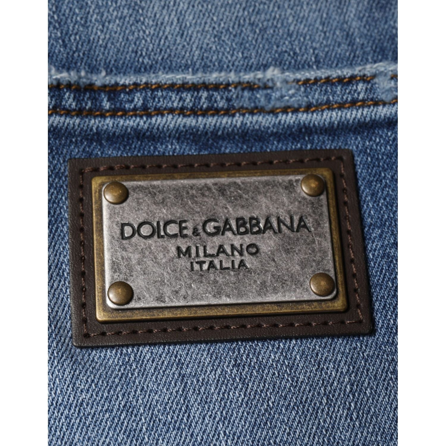 Dolce & Gabbana Blue Washed Cotton Stretch Men Denim Jeans