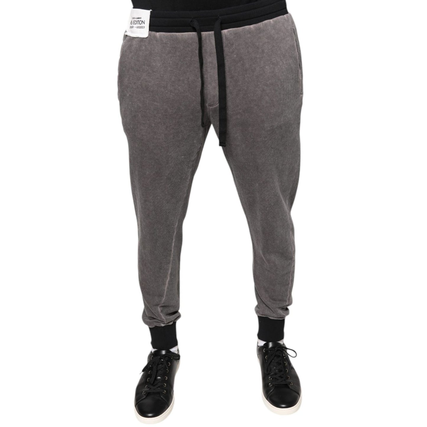 Dolce & Gabbana Gray Cotton Jogger Jogging Pants