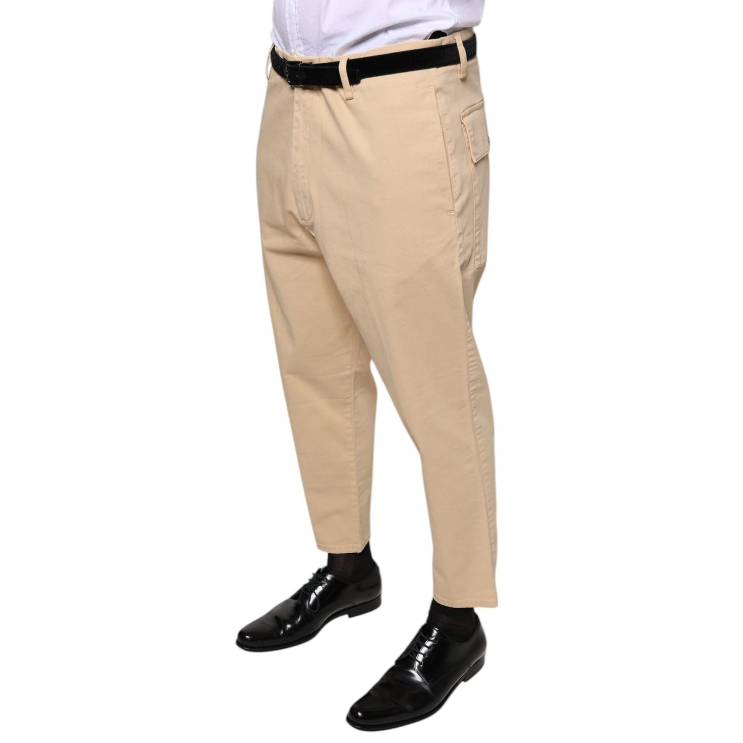 Don The Fuller Beige HOUSTON Men Cropped Dress Pants