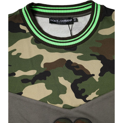 Dolce & Gabbana Multicolor Camouflage Sweatshirt Sweater