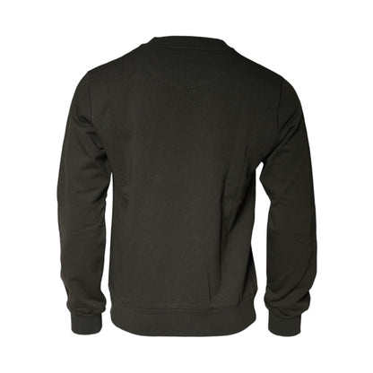 Dolce & Gabbana Army Green Crown Cotton Sweatshirt Sweater