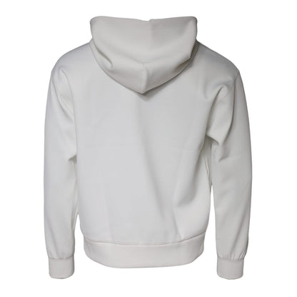 Dolce & Gabbana White DG Logo Hooded Men Sweatshirt Sweater