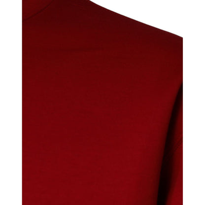 Dolce & Gabbana Maroon DG Logo Cotton Men Sweatshirt Sweater