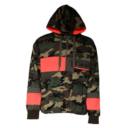 Dolce & Gabbana Multicolor Camouflage Hooded Men Sweatshirt Sweater