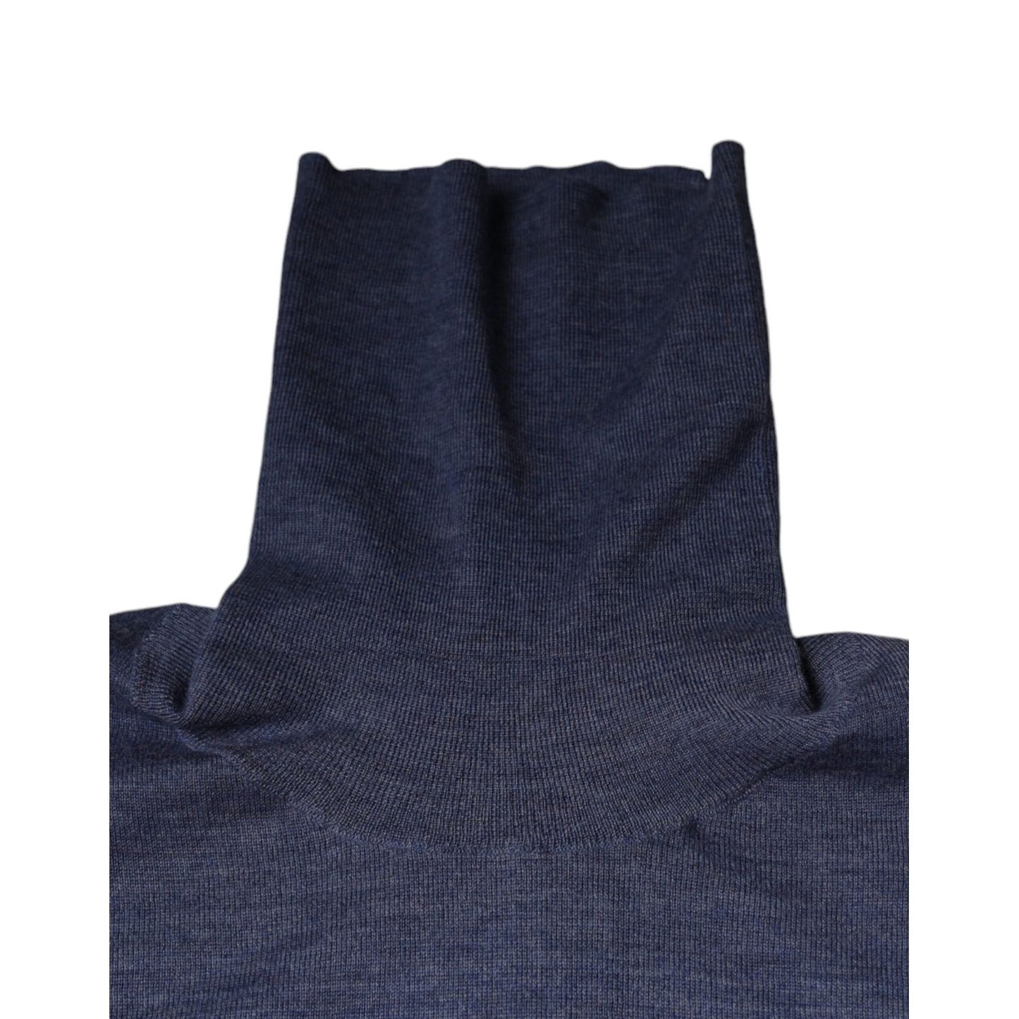 Dolce & Gabbana Purple Blue Long Sleeve Turtleneck Pullover Sweater