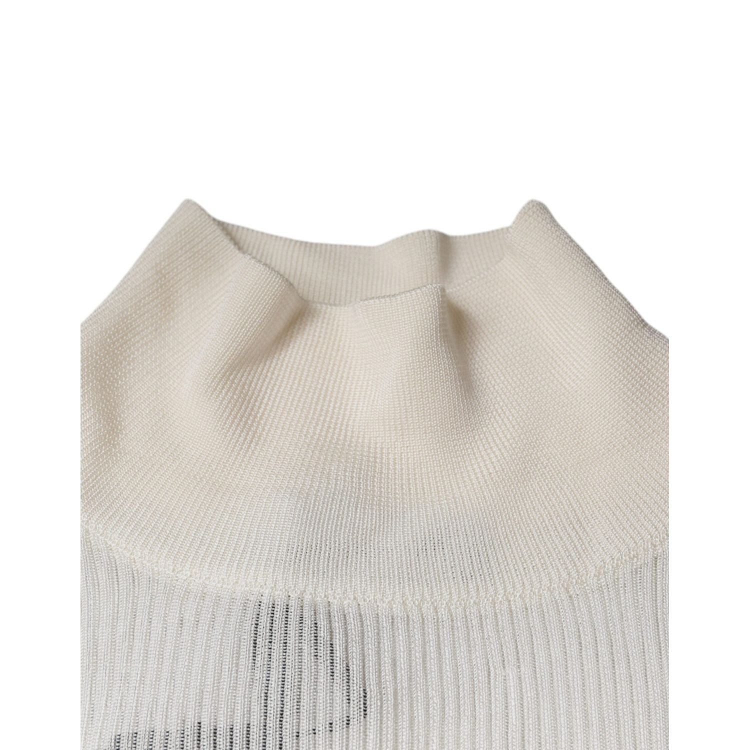 Dolce & Gabbana White Long Sleeve Turtleneck Men Pullover Sweater