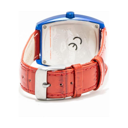 Chronotech Red Leather Watch