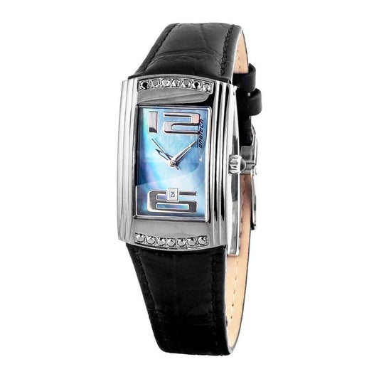 Chronotech Black Leather Watch