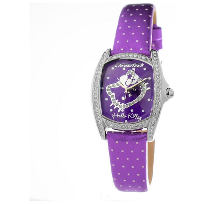 Chronotech Purple Leather Watch