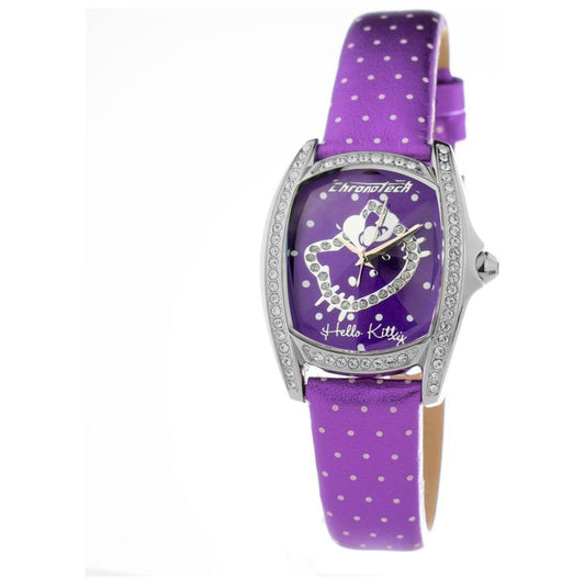 Chronotech Purple Leather Watch