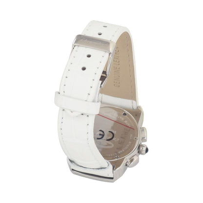 Chronotech White Leather Watch