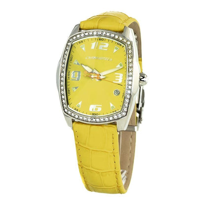 Chronotech Yellow Leather Watch