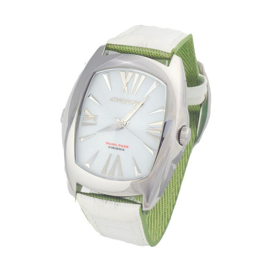 Chronotech Green Leather Watch