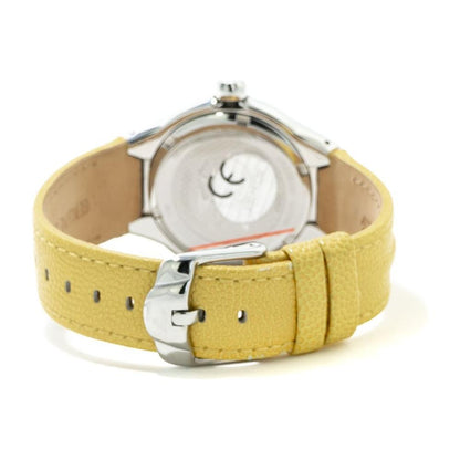 Chronotech Yellow Leather Watch