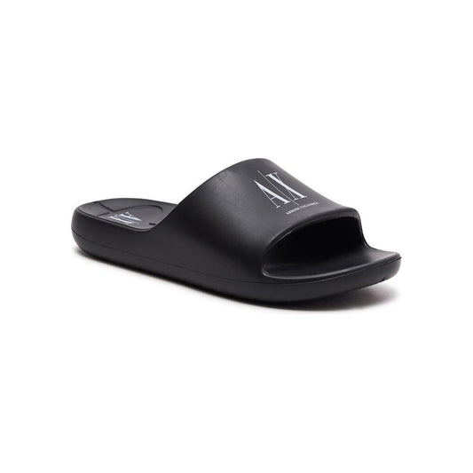 Armani Exchange Black And White Polyethylene Sandal Armani Exchange Dark Slate Gray