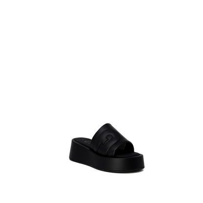 Furla Black Leather Slippers