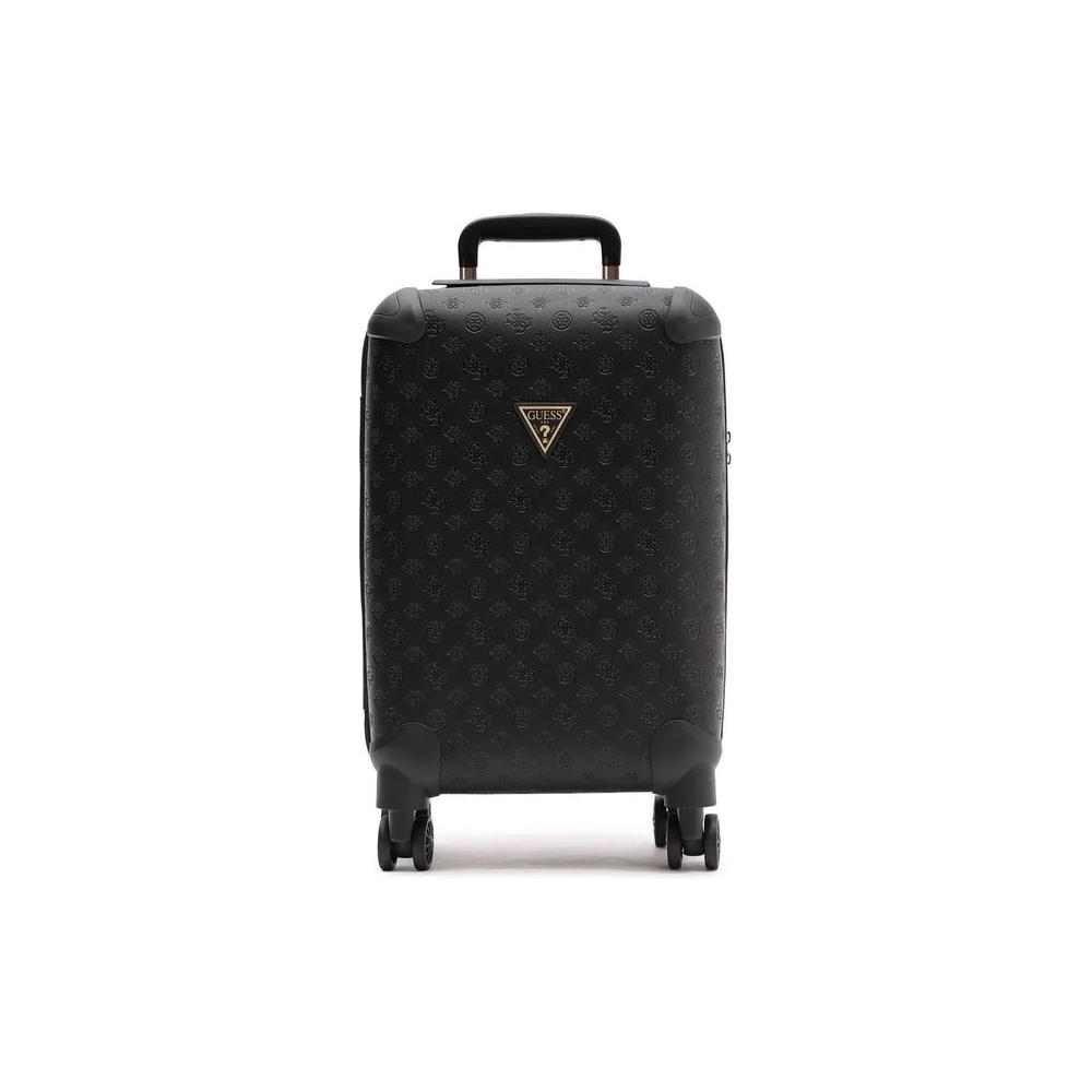 Front view with bag zipped and handles upright.