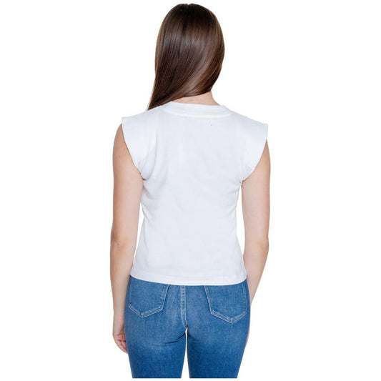 Calvin Klein Jeans White Cotton T-Shirt CA-14563900008-IT38|XS