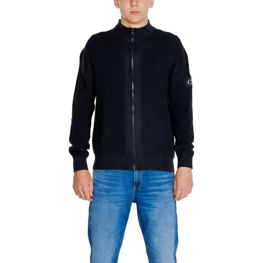 Calvin Klein Jeans Black Recycled Cotton Cardigan Calvin Klein Jeans Black