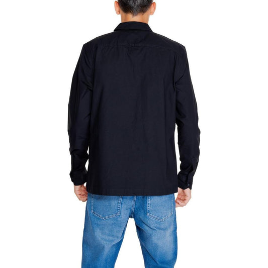 Calvin Klein Jeans Black Recycled Cotton Shirt Calvin Klein Jeans Black