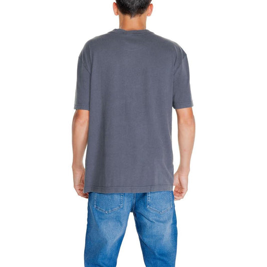 Calvin Klein Jeans Black Recycled Cotton T-Shirt Calvin Klein Jeans Dim Gray