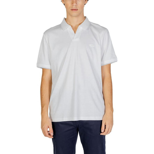 Calvin Klein Jeans White Cotton Polo Shirt CA-14570500008-IT52 | XL