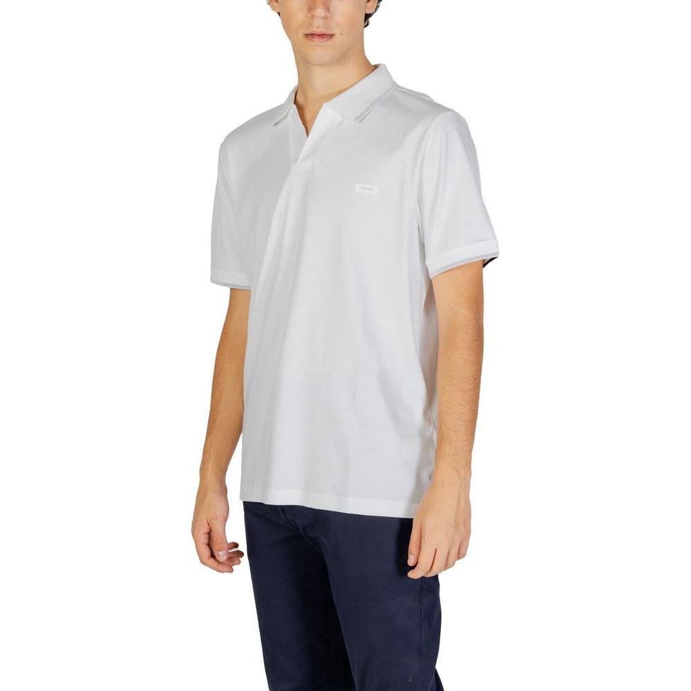 Calvin Klein Jeans White Cotton Polo Shirt CA-14570500008-IT52 | XL