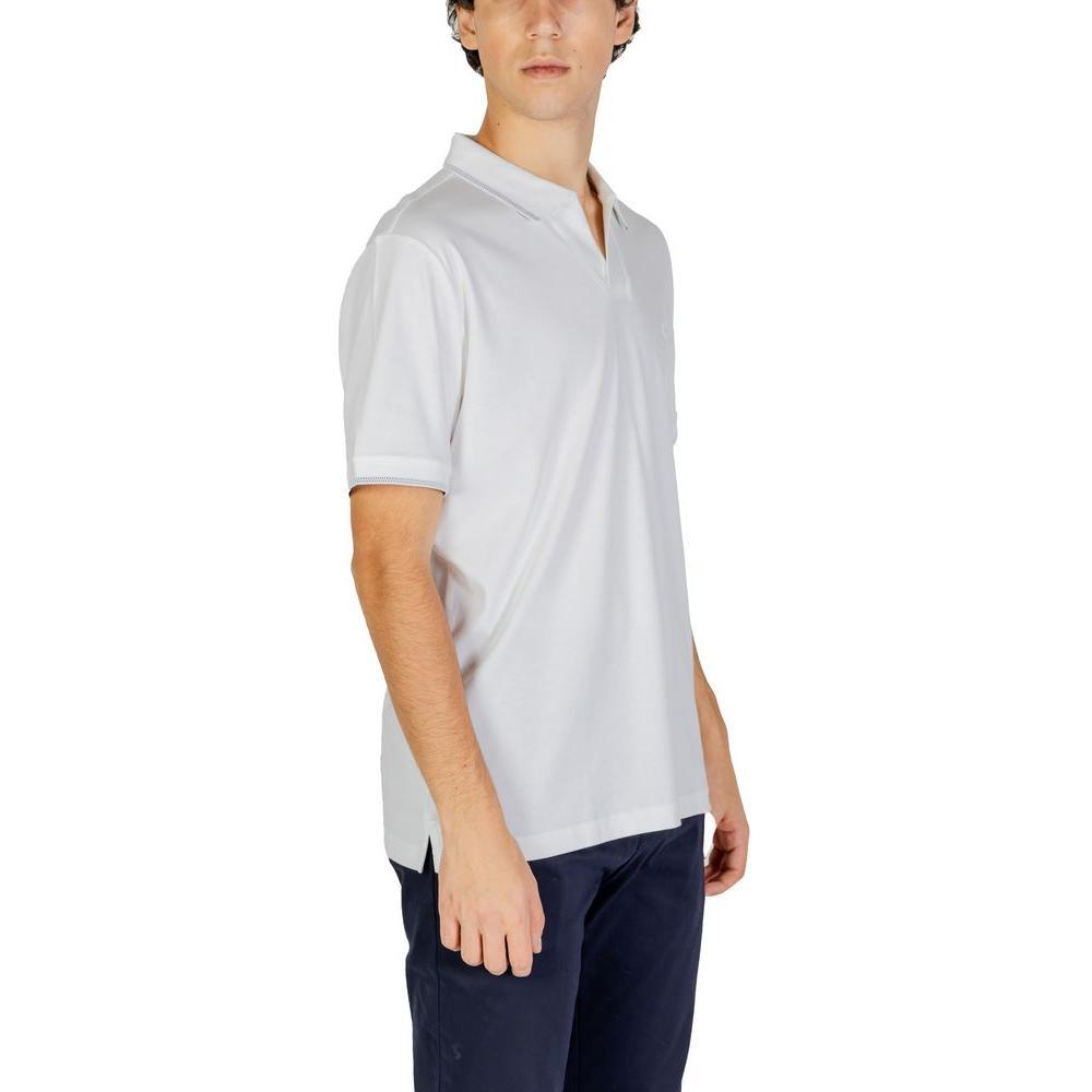 Calvin Klein Jeans White Cotton Polo Shirt CA-14570500008-IT52 | XL