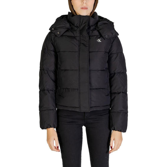 Calvin Klein Jeans Black Recycled Polyester Jackets & Coat Calvin Klein Jeans Black