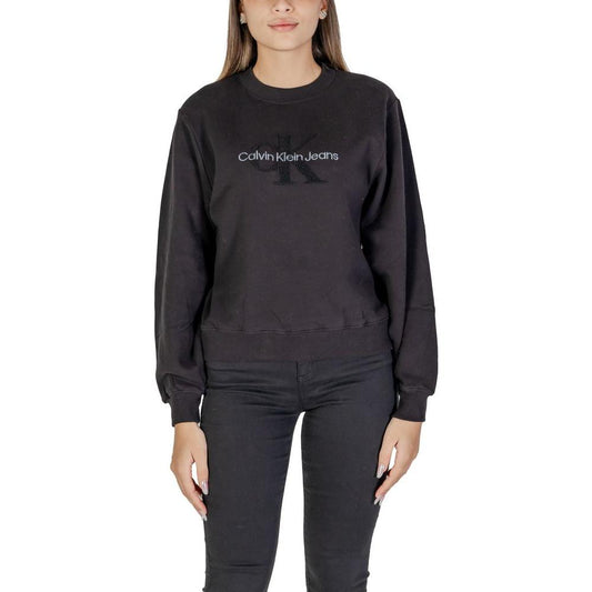 Calvin Klein Jeans Black Cotton Sweater Calvin Klein Jeans Dark Slate Gray