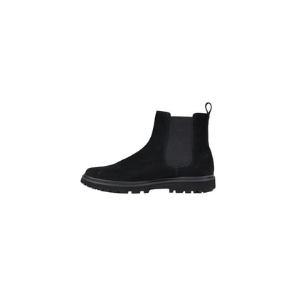 Calvin Klein Jeans Black Suede Leather Chelsea Boots
