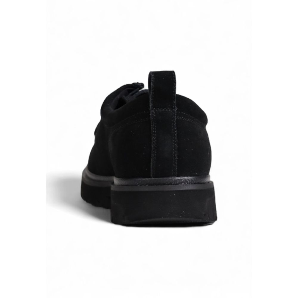 Calvin Klein Jeans Black Suede Leather Oxfords And Derbies