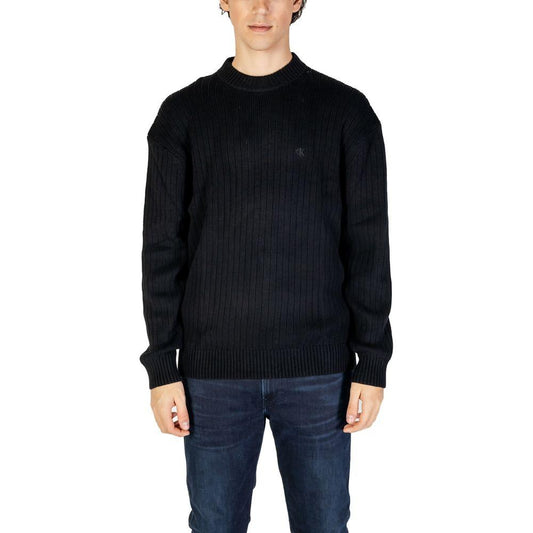 Calvin Klein Jeans Black Cotton Sweater Calvin Klein Jeans Black