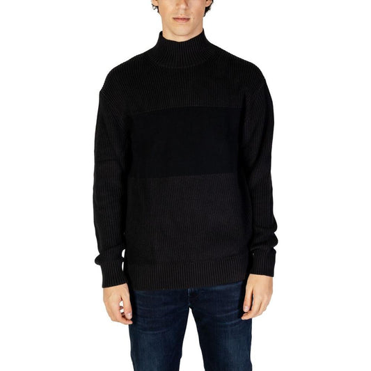 Calvin Klein Jeans Black Cotton Sweater Calvin Klein Jeans Black