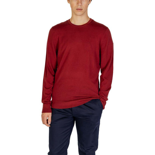 Calvin Klein Bordeaux Wool Wool T-Shirt Calvin Klein Dark Red