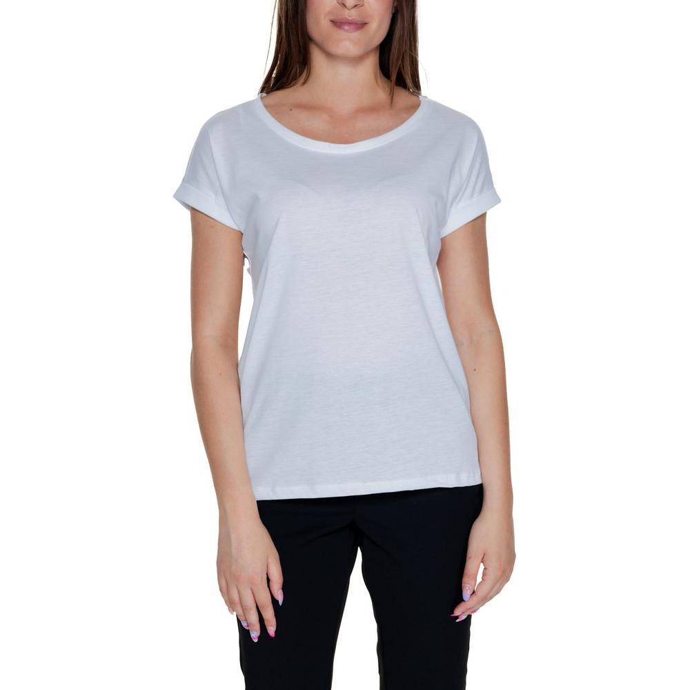 Vila Clothes White Cotton T-Shirt VI-14606400008-IT38|XS