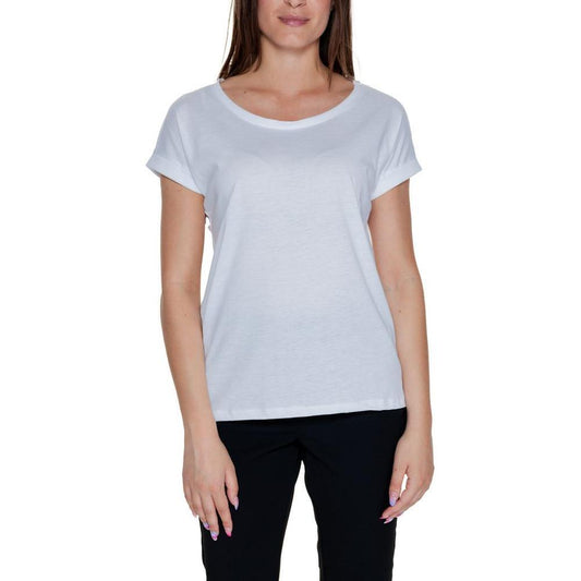 Vila Clothes White Cotton T-Shirt VI-14606400008-IT38|XS