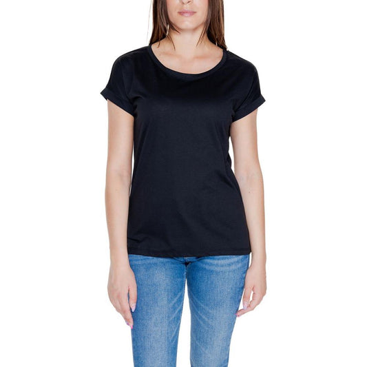 Vila Clothes Black Cotton Tops & T-Shirt Vila Clothes Black