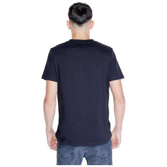 Peuterey Black Cotton T-Shirt Peuterey Dark Slate Gray