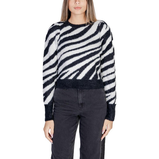 Only Black Nylon Sweater Only Light Gray